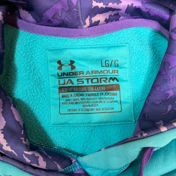 Under Armour Large blue and purple accent pattern sweatshirt - Picture 2 of 4